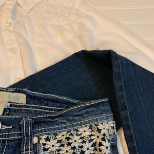 Kids long sleeve shirt and jeans